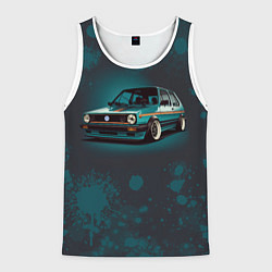 Майка-безрукавка мужская Golf Mk 1992, цвет: 3D-белый