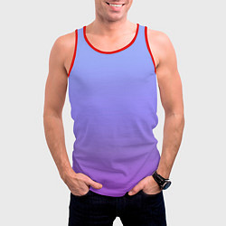Майка-безрукавка мужская Фиолетовый градиент, цвет: 3D-красный — фото 2
