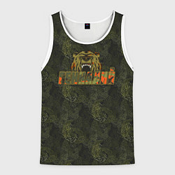 Майка-безрукавка мужская Геннадий камуфляж, цвет: 3D-белый