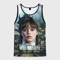 Майка-безрукавка мужская Wednesday темный замок, цвет: 3D-черный