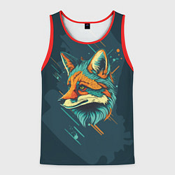 Майка-безрукавка мужская Загадочный лис, цвет: 3D-красный