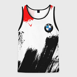 Майка-безрукавка мужская BMW art, цвет: 3D-черный