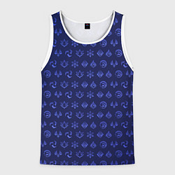 Мужская майка без рукавов Паттерн элементали под гидро