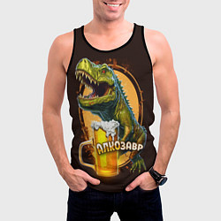 Майка-безрукавка мужская Алкозавр Т-Рекс, цвет: 3D-черный — фото 2