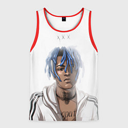 Майка-безрукавка мужская XXXTentacion - art, цвет: 3D-красный