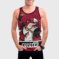 Майка-безрукавка мужская Arizona Coyotes маскот, цвет: 3D-черный — фото 2