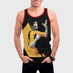 Майка-безрукавка мужская Брюс Ли арт, цвет: 3D-красный — фото 2