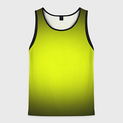 Мужская майка без рукавов Кислотный желтый с градиентом