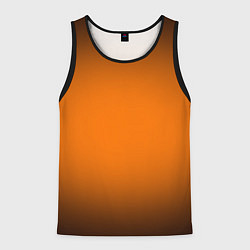 Майка-безрукавка мужская Кислотный оранжевый с градиентом, цвет: 3D-черный