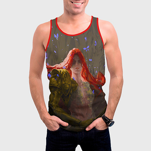 Мужская майка без рукавов Маления из Elden Ring / 3D-Красный – фото 3