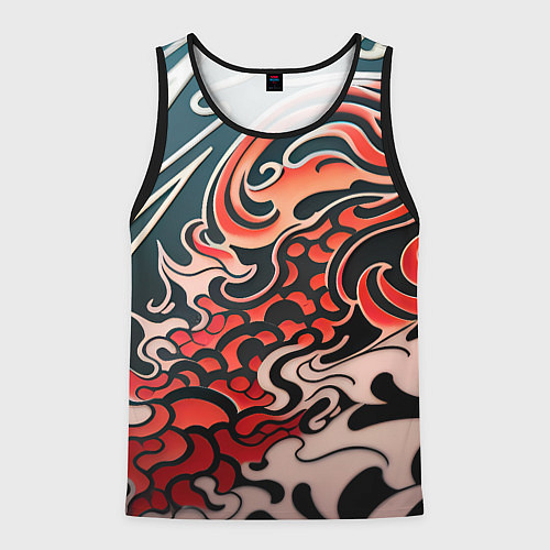 Мужская майка без рукавов Ирезуми-арт / 3D-Черный – фото 1