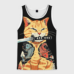 Мужская майка без рукавов Yakuza tattoo cat