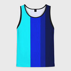 Майка-безрукавка мужская Контрастные вертикальные полосы, цвет: 3D-черный