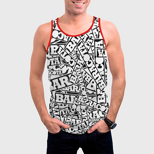 Мужская майка без рукавов Baracota Stickers / 3D-Красный – фото 3