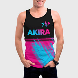 Майка-безрукавка мужская Akira - neon gradient: символ сверху, цвет: 3D-черный — фото 2