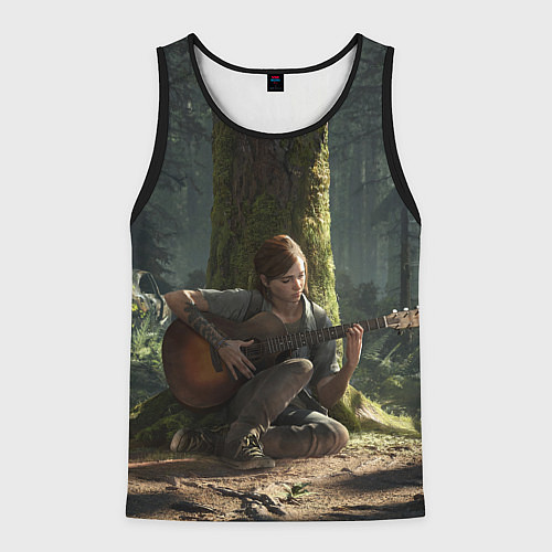 Мужская майка без рукавов Элли с гитарой / 3D-Черный – фото 1