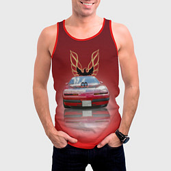 Майка-безрукавка мужская Американский спорткар Pontiac Firebird, цвет: 3D-красный — фото 2