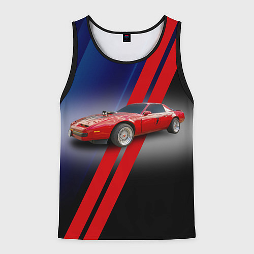 Мужская майка без рукавов Американский маслкар Pontiac Firebird 3 поколение / 3D-Черный – фото 1