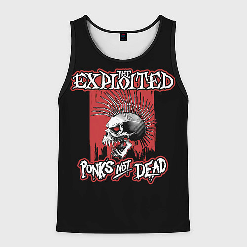 Мужская майка без рукавов Exploited - punks not dead / 3D-Черный – фото 1