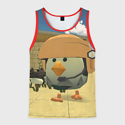 Майка-безрукавка мужская Chicken Gun Крош, цвет: 3D-красный