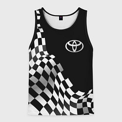 Майка-безрукавка мужская Toyota racing flag, цвет: 3D-черный