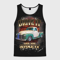 Майка-безрукавка мужская Пикап Chevrolet Thriftmaster, цвет: 3D-черный
