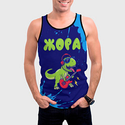 Майка-безрукавка мужская Жора рокозавр, цвет: 3D-черный — фото 2