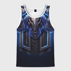 Майка-безрукавка мужская Силовая кибер броня, цвет: 3D-белый