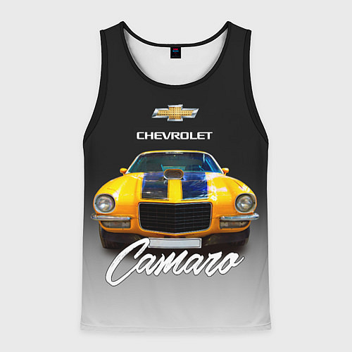 Мужская майка без рукавов Американский спорткар Camaro 1970 года / 3D-Черный – фото 1