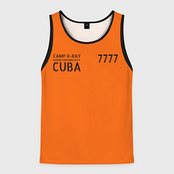 Майка-безрукавка мужская Тюремная форма США в Гуантаномо на Кубе, цвет: 3D-черный