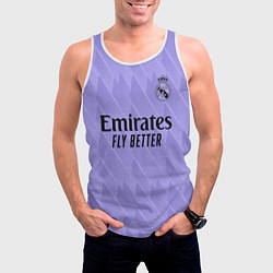 Майка-безрукавка мужская Винисиус Жуниор Реал Мадрид форма 2223 гостевая, цвет: 3D-белый — фото 2