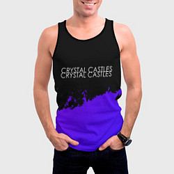 Майка-безрукавка мужская Crystal Castles purple grunge, цвет: 3D-черный — фото 2