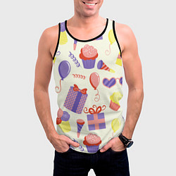 Майка-безрукавка мужская Holiday, цвет: 3D-черный — фото 2