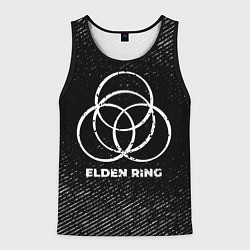 Майка-безрукавка мужская Elden Ring с потертостями на темном фоне, цвет: 3D-черный