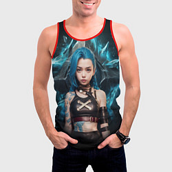 Майка-безрукавка мужская Jinx arcane league of legends, цвет: 3D-красный — фото 2
