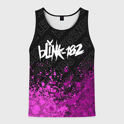 Мужская майка без рукавов Blink 182 rock legends: символ сверху