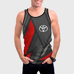 Майка-безрукавка мужская Toyota sports racing, цвет: 3D-черный — фото 2
