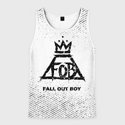 Мужская майка без рукавов Fall Out Boy с потертостями на светлом фоне