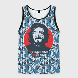 Майка-безрукавка мужская Егор Летов - Че Гевара, цвет: 3D-черный