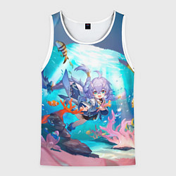 Майка-безрукавка мужская Байлу электрический тип, цвет: 3D-белый