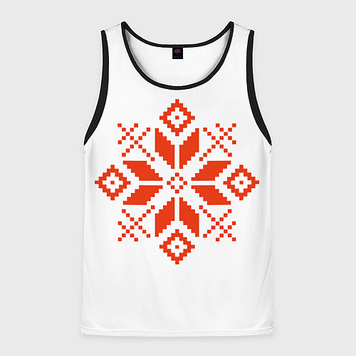 Мужская майка без рукавов Удмуртский узор / 3D-Черный – фото 1