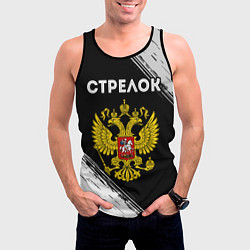 Майка-безрукавка мужская Стрелок из России и герб РФ, цвет: 3D-черный — фото 2