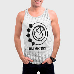 Майка-безрукавка мужская Blink 182 с потертостями на светлом фоне, цвет: 3D-белый — фото 2