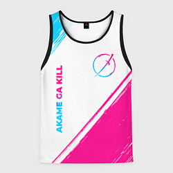 Мужская майка без рукавов Akame ga Kill neon gradient style: надпись, символ