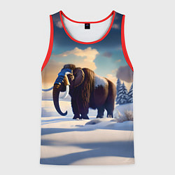 Майка-безрукавка мужская Шерстистый мамонт, цвет: 3D-красный