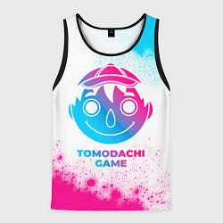 Мужская майка без рукавов Tomodachi Game neon gradient style