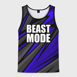 Майка-безрукавка мужская Beast mode - синяя униформа, цвет: 3D-черный