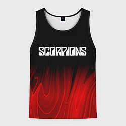 Майка-безрукавка мужская Scorpions red plasma, цвет: 3D-черный