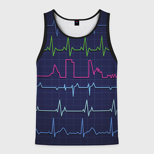 Мужская майка без рукавов Color pulse / 3D-Черный – фото 1