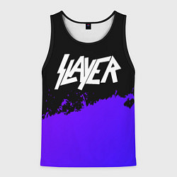 Майка-безрукавка мужская Slayer purple grunge, цвет: 3D-черный